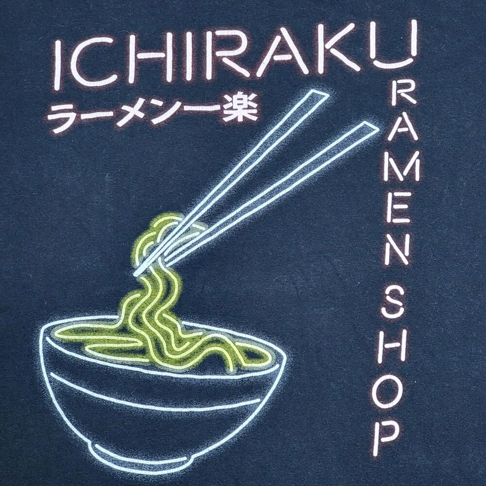 Naruto Shippuden Graphic SS Tee Black "Ichiraku Ramen Shop" - Size Medium